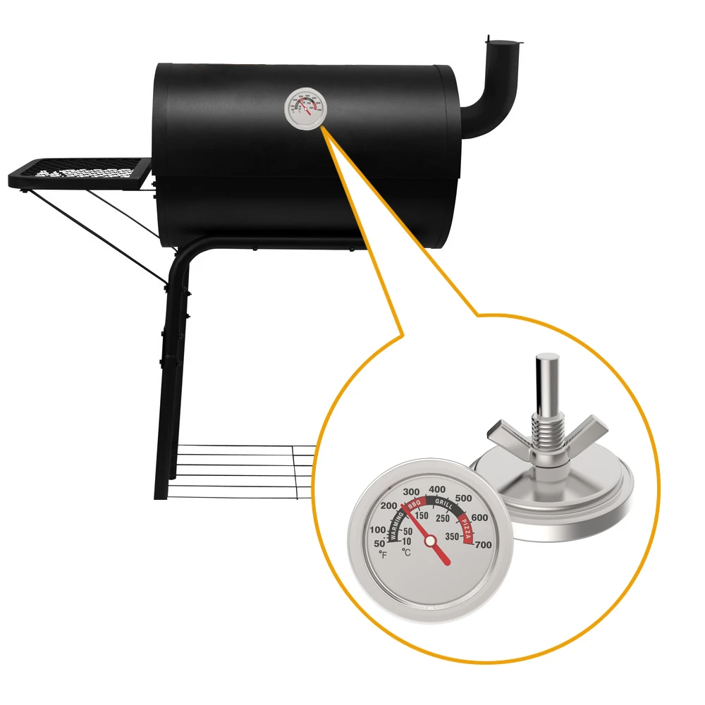 Stainless steel oven grill bimetal thermometer with screw home kitchen baking oven thermometer