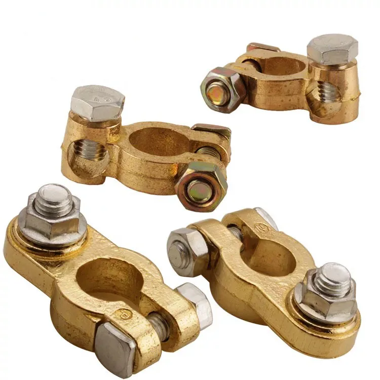 High quality solid brass car aa battery terminals cable connectors clamp