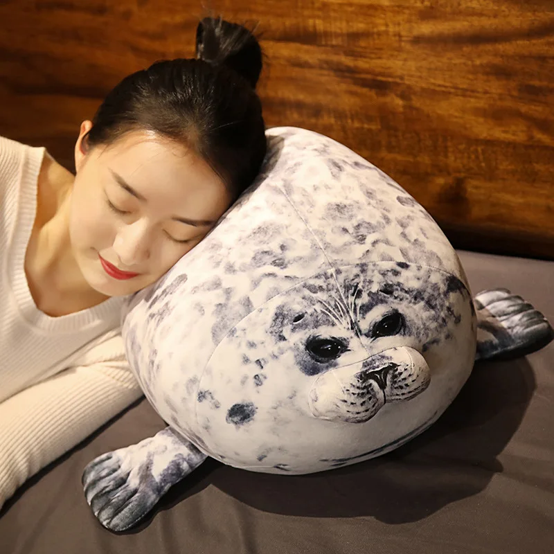 AL Japan Simulated Seal  plush doll Marine Aquarium seal plush toy sofa seal plush Throw pillow Children gift