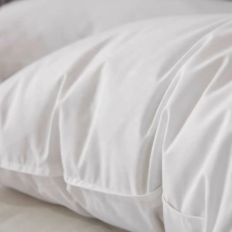 Wholesale Interior Filling with 100% Polyester and Duck Feather Hotel White Bed Pillow