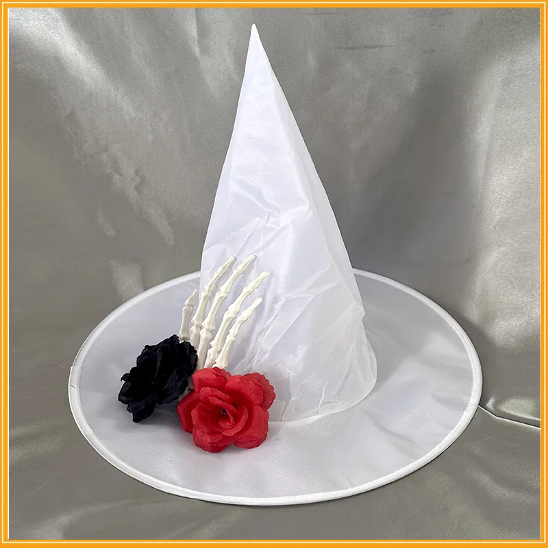 New Cosplay Witch Hat Gothic Theme Party Wizard Hat Skull Skeleton Witch Hat