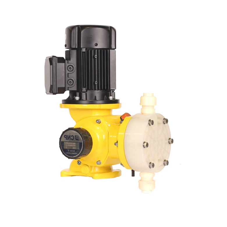 PVDF fluid end acid dosing pump with flow range 2 lph to 500 lph