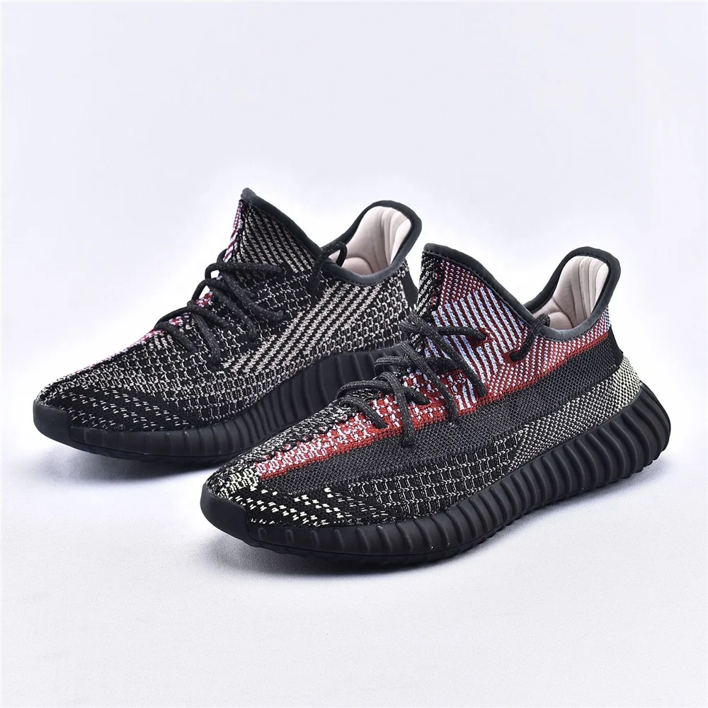  Оптовая продажа оригинальные статические кроссовки Yeezy zebra 350 V2 спортивная обувь Yecheil коробки с логотипом Размер США 3