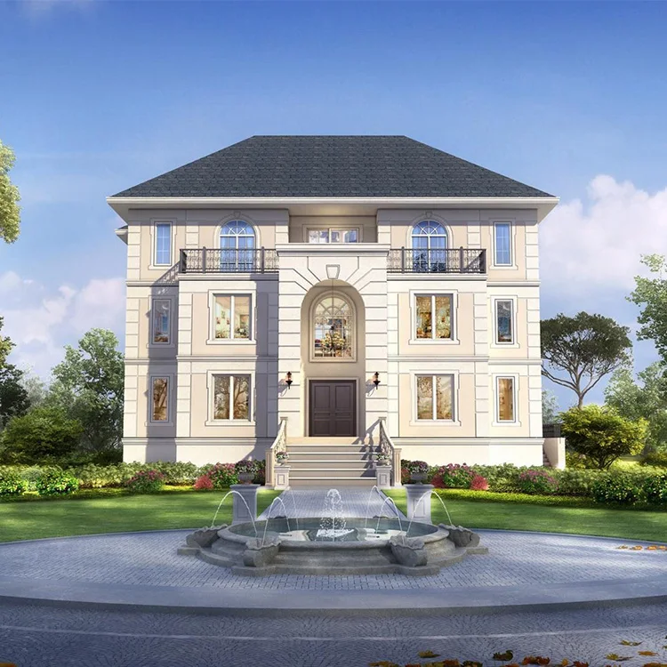 American Style Fast Construction With Whole House Furniture Fully Villa Home Precast Prefab Concrete House