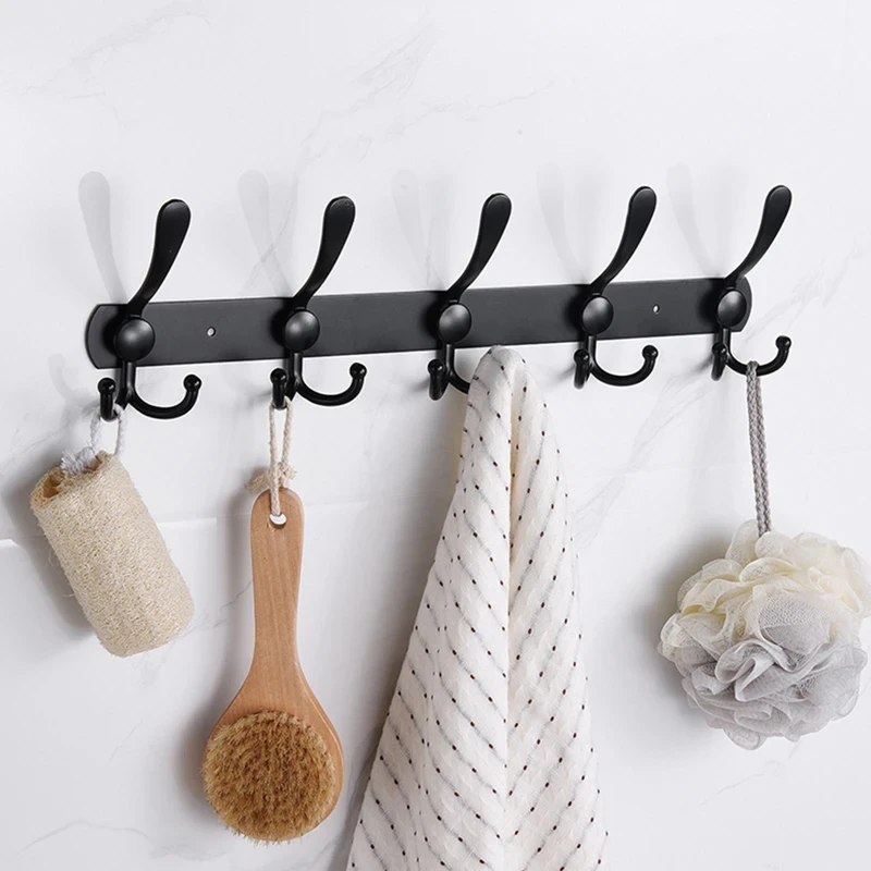 Stainless Steel Wall Hook For Coat Rack Towel Hanger Metal Bathrobe Bathroom Entrance Storage Rack