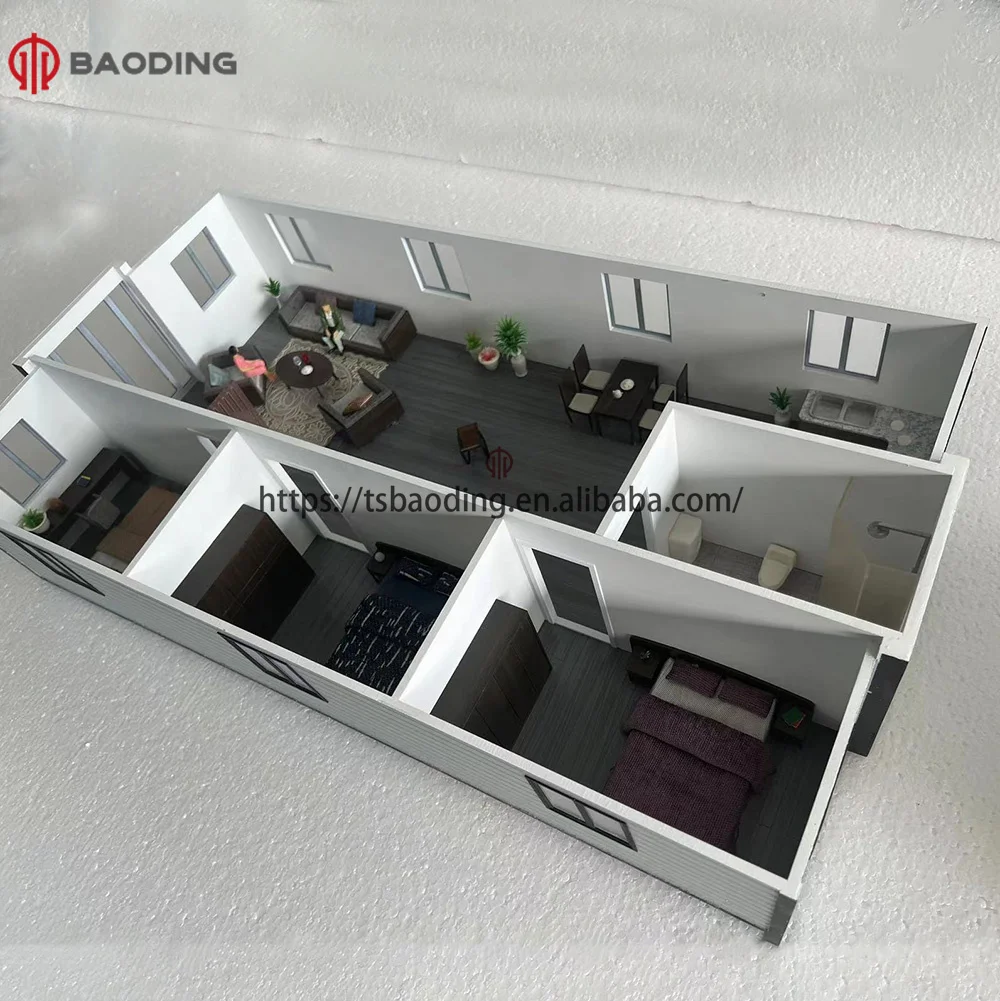 Waiyang Ready ToShip 20Ft 40Ft Mobile Prefabricated Home 2 3 4 5 Bedroom Foldable Expandable Container House Prefab Luxury Villa