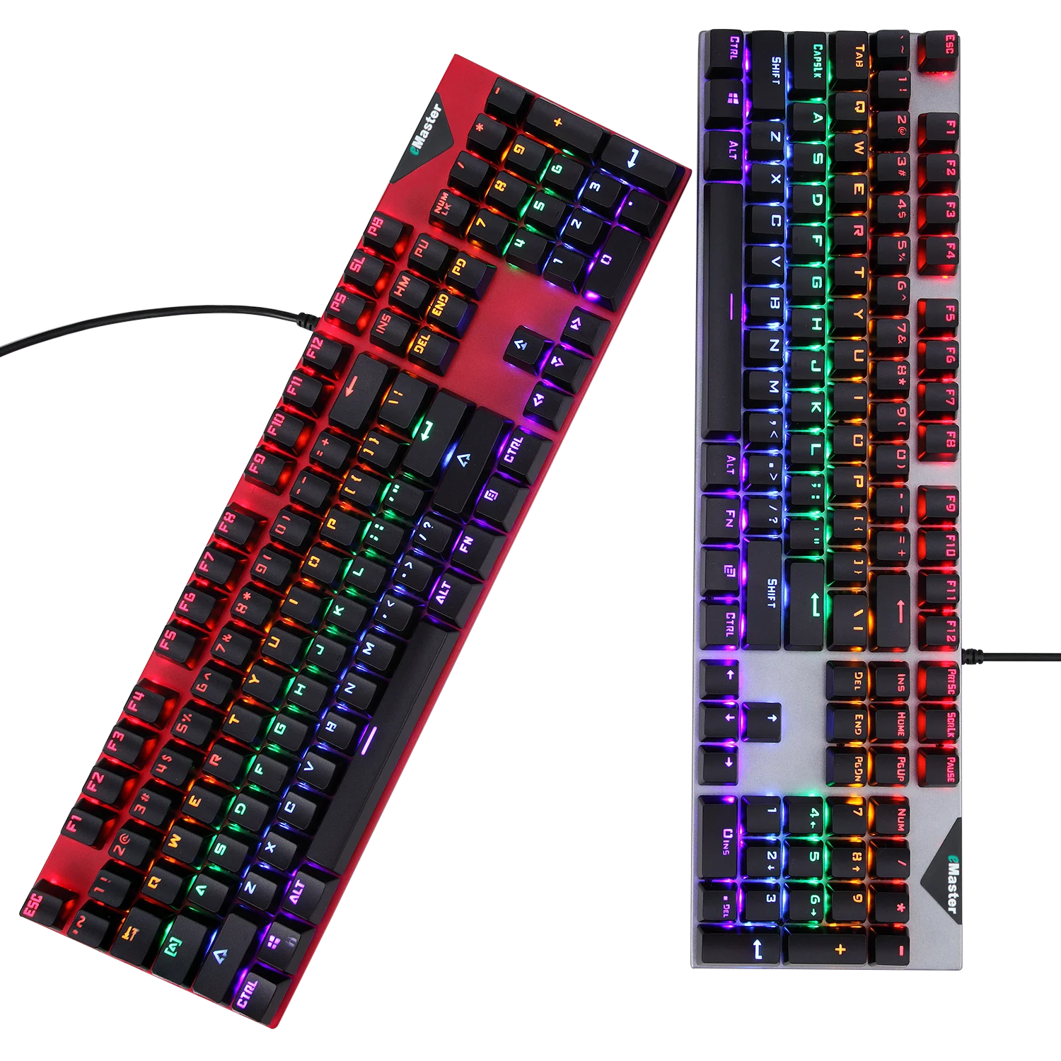 Customizable 60% White Keyboard RGB 61 Keys Computer Gaming USB Wired Light LED Gaming Console Hot Swap Mechanical Keyboard