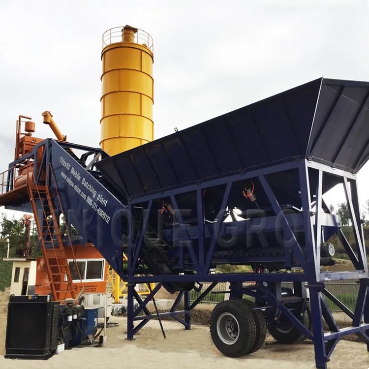 China concrete manufacturing plant mini Rmc mobile concrete mixing plant for sale