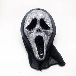 Halloween cool set diamond devil scream mask scary whole props April Fools party cosplay mask