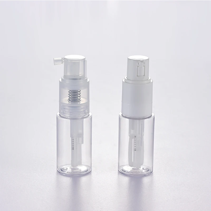 Hot Selling 35ml Empty Clear Small Plastic Powder Pump Spray Bottle for Glitter