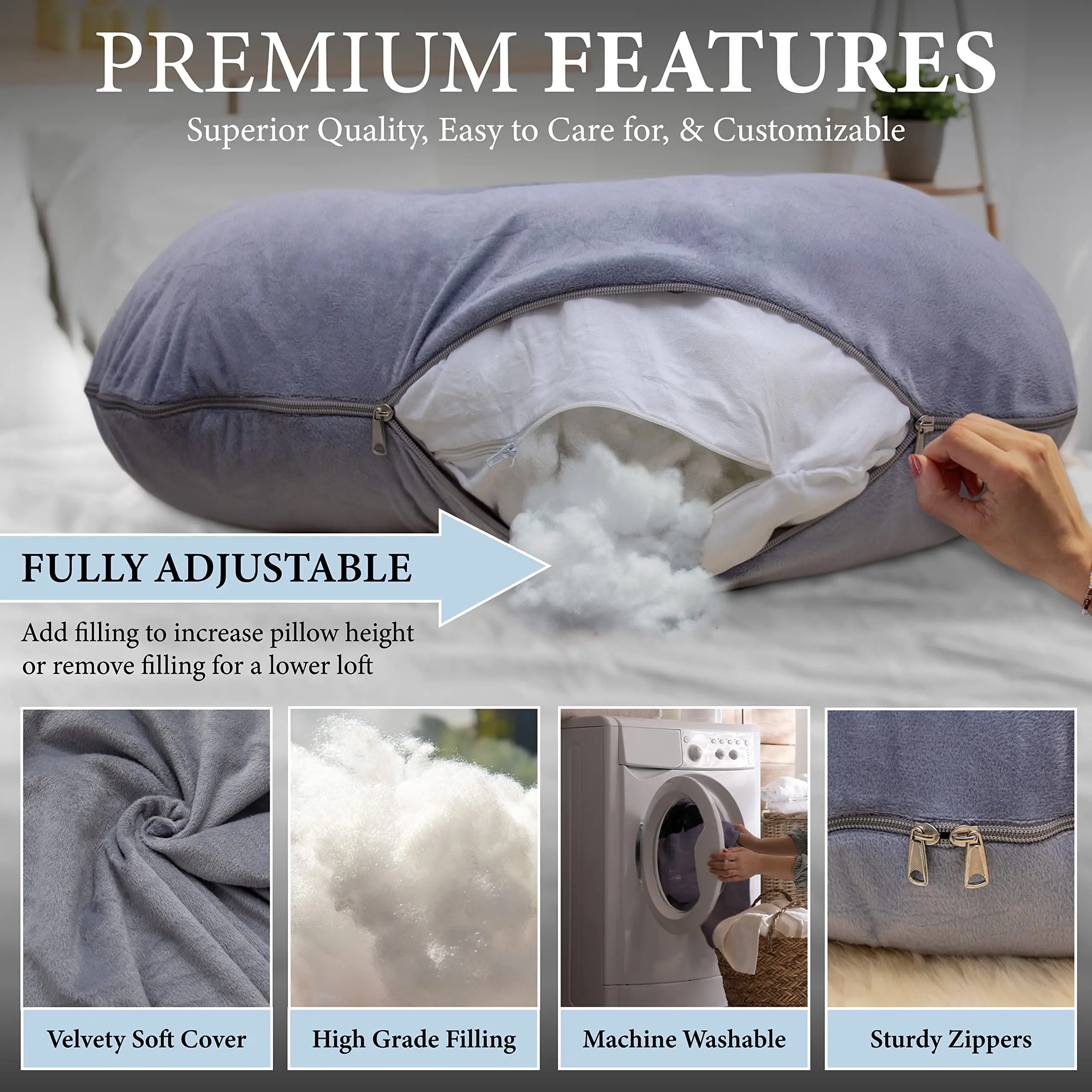 Irregular Shaped Pregnancy Oversized Full Body Maternity Pillow Custom Long Body U Shaped C Shape Memory Foam Pregnancy Pillow