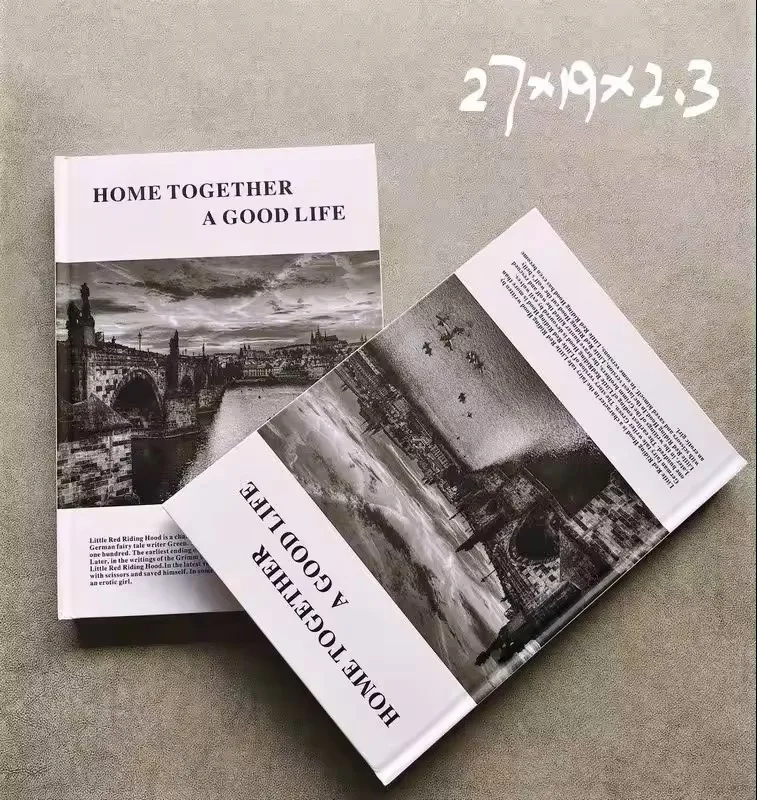 Custom Decoration Book Printing Fake Book Nordic Minimalist Style Home Furnishings Decorative English Books Real Magazine