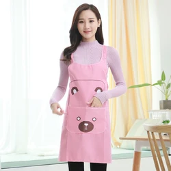 Cute Double Shoulder Strap Oil Proof Kitchen Apron for Cooking and Cleaning Apron Custom Logo