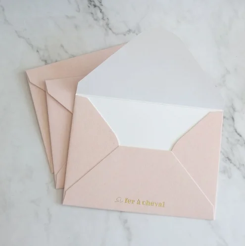 Custom gold foil incense envelope package velvet paper envelope for  invitations wedding gift wedding envelope