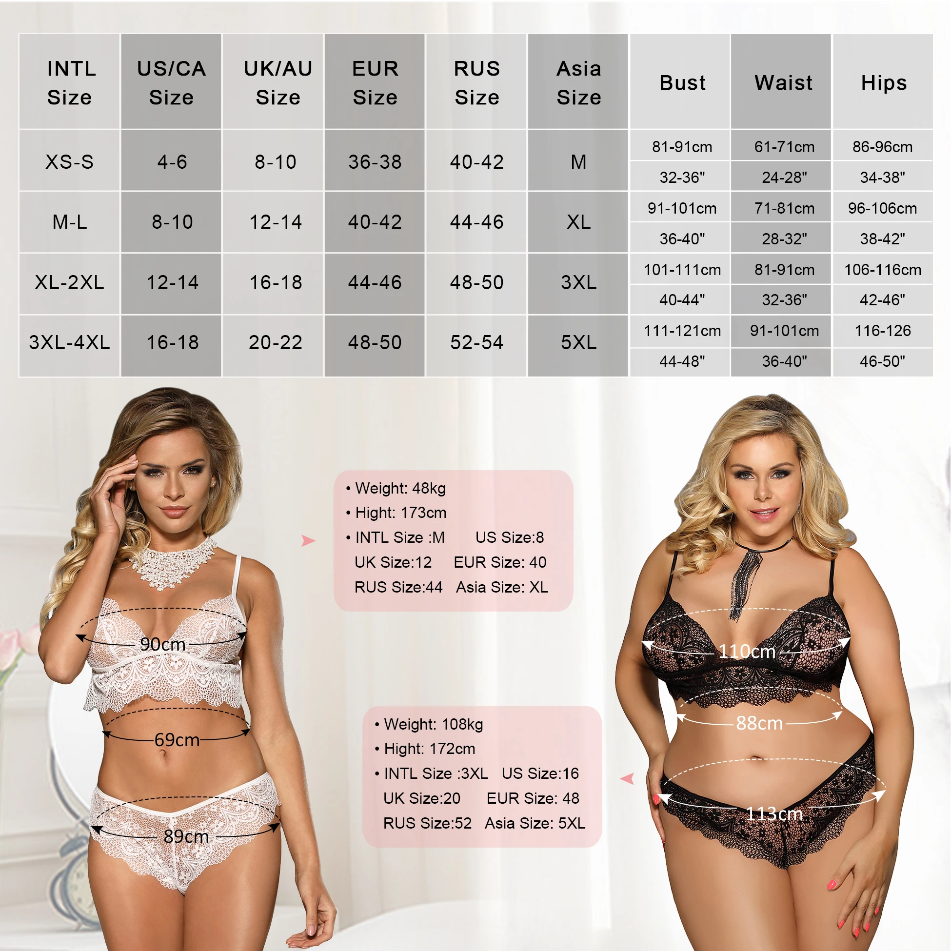  OHYEAH wholesale Drawstring adjustable black bra panty set women lingerie plus size lace