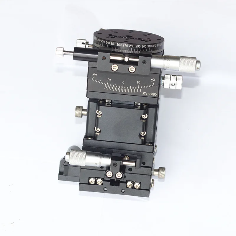  Customization Multi Axis CNC XYZRT Manual Aluminum Translation Table With Micrometer Stage For Dental