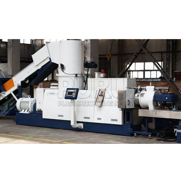 plastic recycling extrusion pet pelletizing making pellet machine stretch film machine automatic