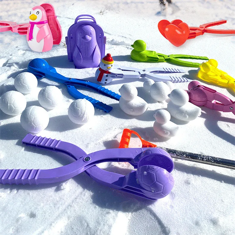 Outdoor Fight Game Snow Ball Maker Winter Toys for Kids Plastic Snowball Clip Children Snow Tools Snowball Maker