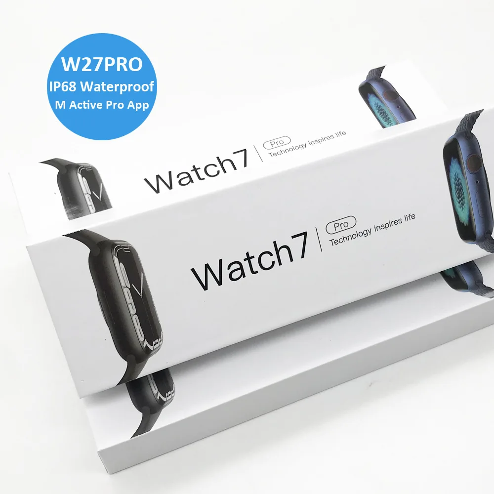Смарт-часы iwo W27Pro две кнопки 44 мм серия 7 беспроводное зарядное устройство BT пароль для вызова NFC W27 Pro 2022