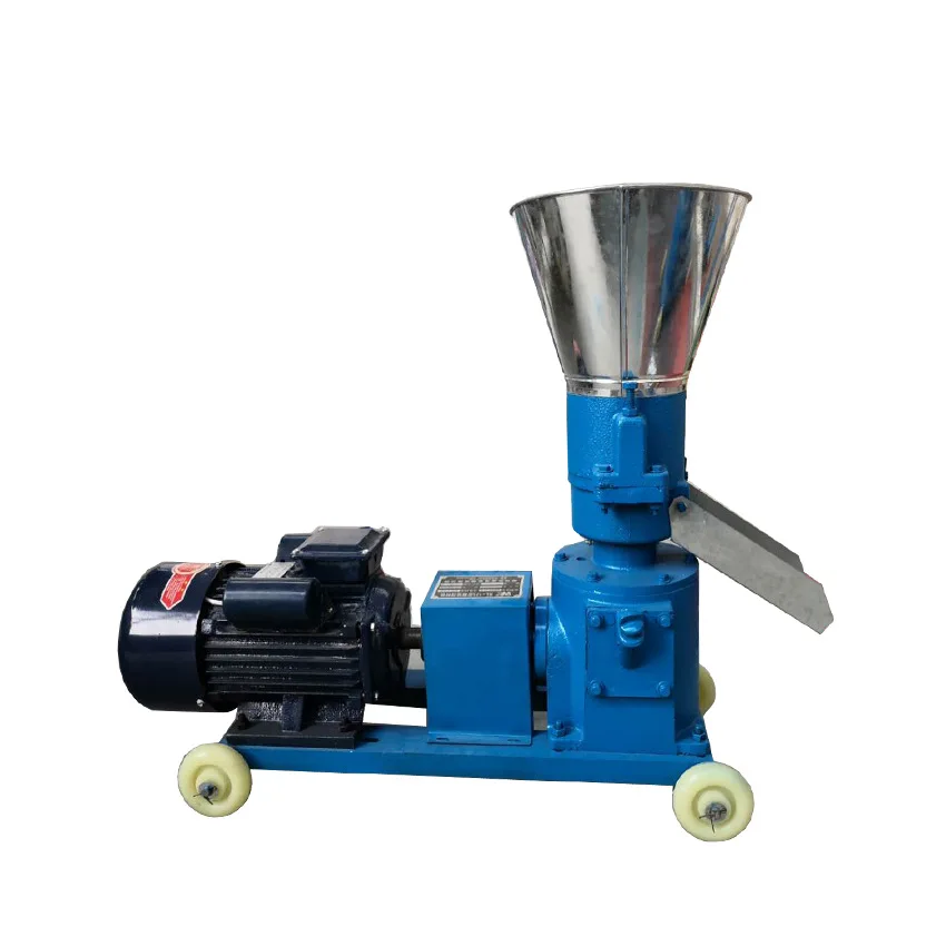 mini Electric Flat Die Poultry Processing Animal Feed Pellet Mill Machine