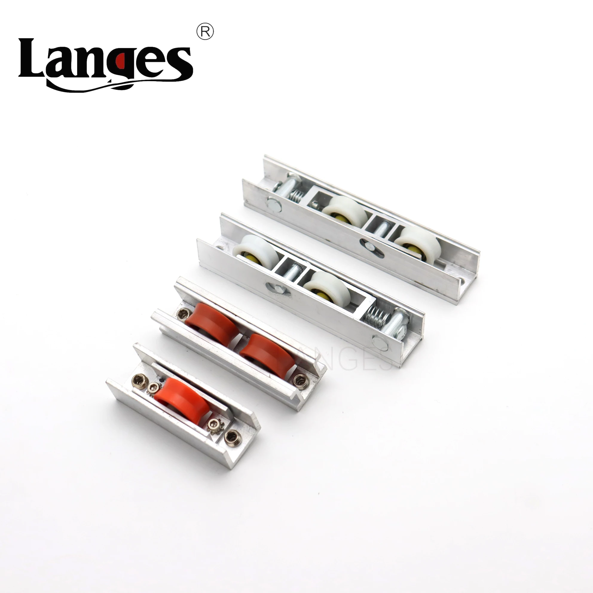 Adjustable Heavy Duty Hidden Nylon Plastic Sliding Aluminum Alloy U Shape Window Door Roller Wheel with Bearings