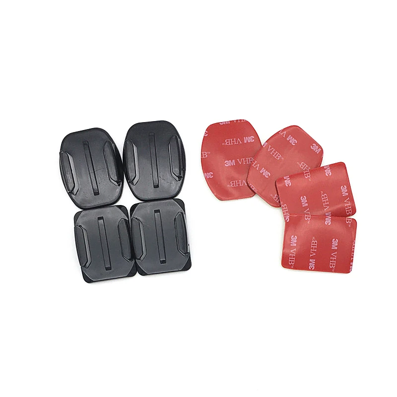 Go Pro Kits 2x Flat 2x Curved Mounts 4x 3M Adhesive pads for GoPro Hero 5 4 3 2 SJCAM SJ4000 SJ5000 SJ5000x EKEN H9 Xiaomi Yi