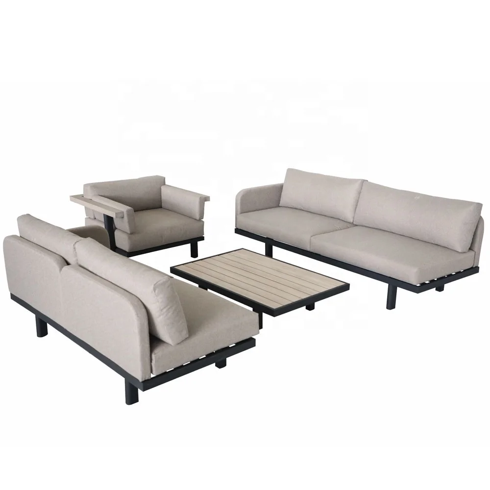 Modular sectional garden  sofa set patio rattan  aluminium outdoor furniture