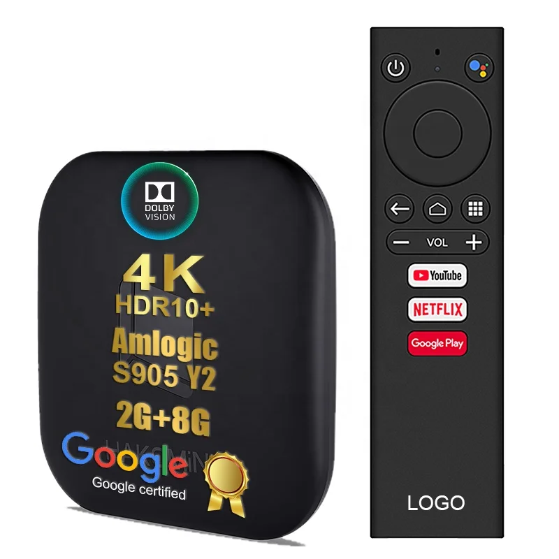 Quad Core S905Y2 Set Top Box TV Digital 2gb Ram 8gb Rom 4K 8K Android 9 Smart Android TV Box with Google Netflix Certified
