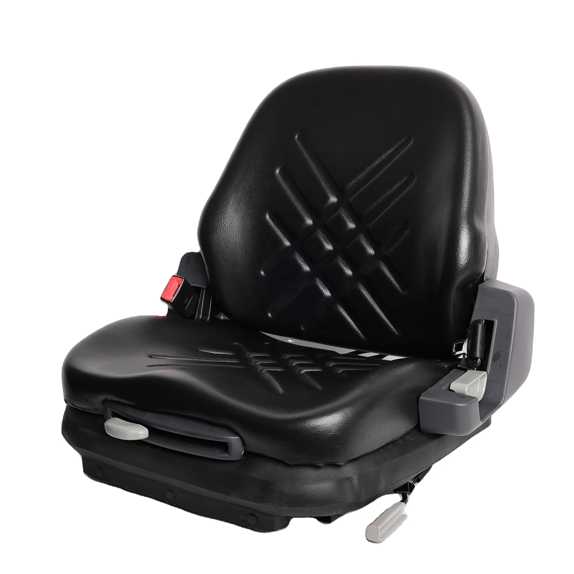 Universal Comfortable PVC Forklift Truck Seat with Integrated Bag Suspension Weight Adjustment for CLARK CAT Forklift Trucks