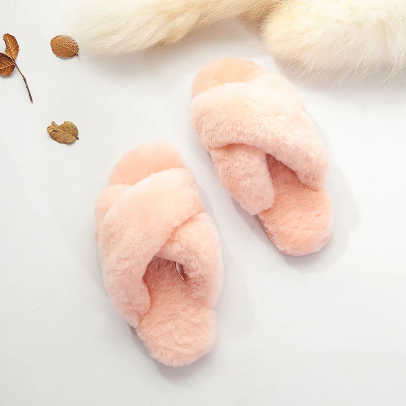  Женские роскошные и удобные меховые тапочки женские зимние с открытым носком из искусственного