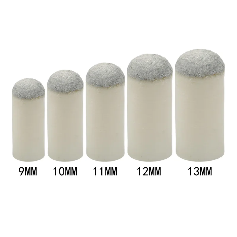 Pool Table Accessories Billiard Slip-on Cue Tips Replacements 9mm/10mm/11mm/12mm/13mm Pool Cue Tips