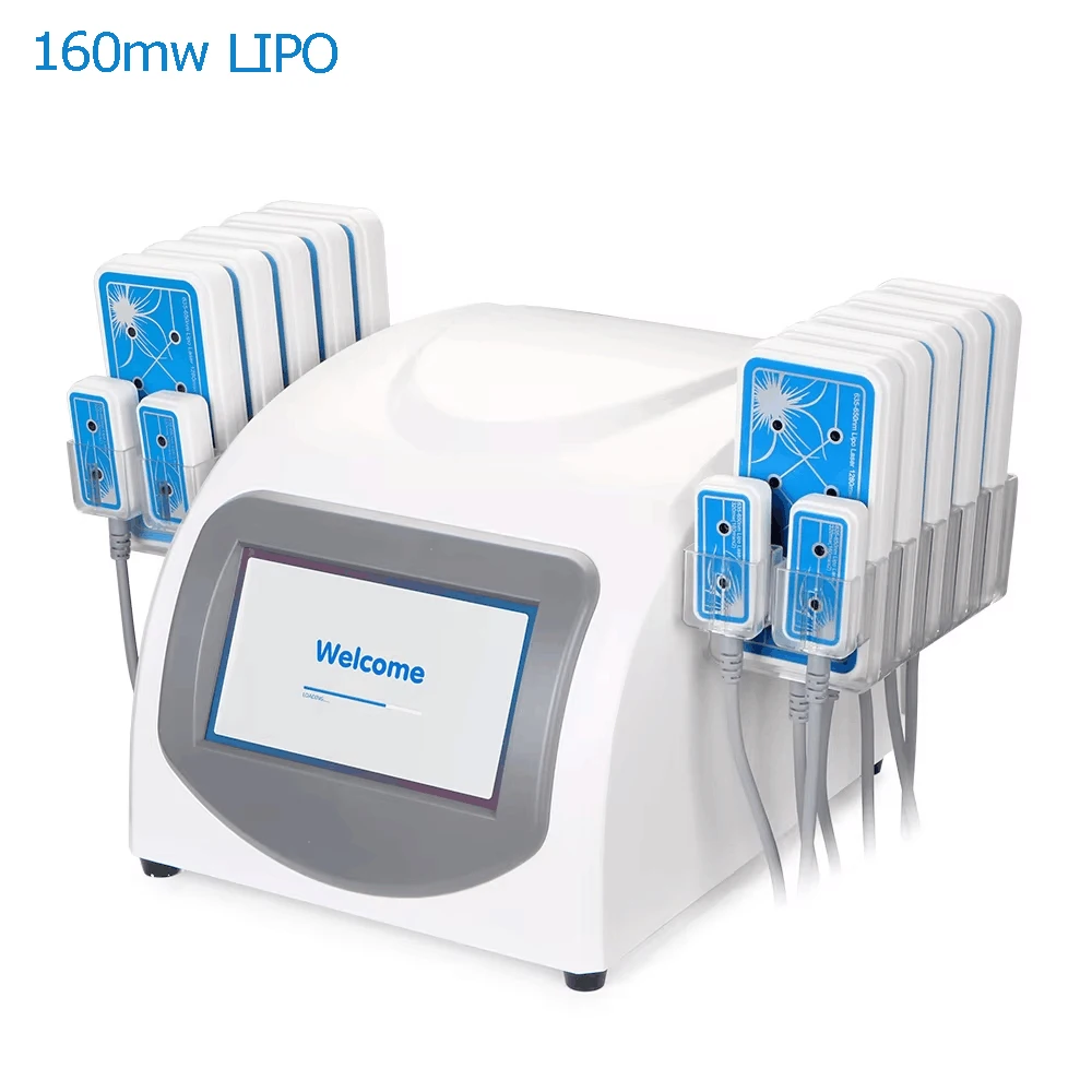 Fast bodyslim power 14 Pads 160mw 635nm-650nm Lipolasers fat loss machine Lipolysis body contouring machine