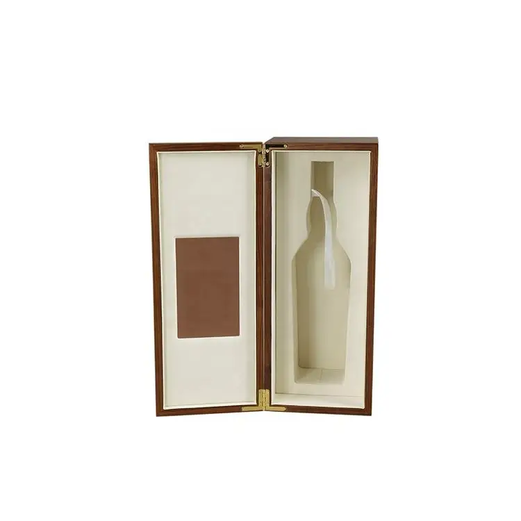 Luxury Branded Safety Packaging MDF Laser Engraving Champagne EVA Walnut Wood Handmade Accept Gift Wooden Wine Box