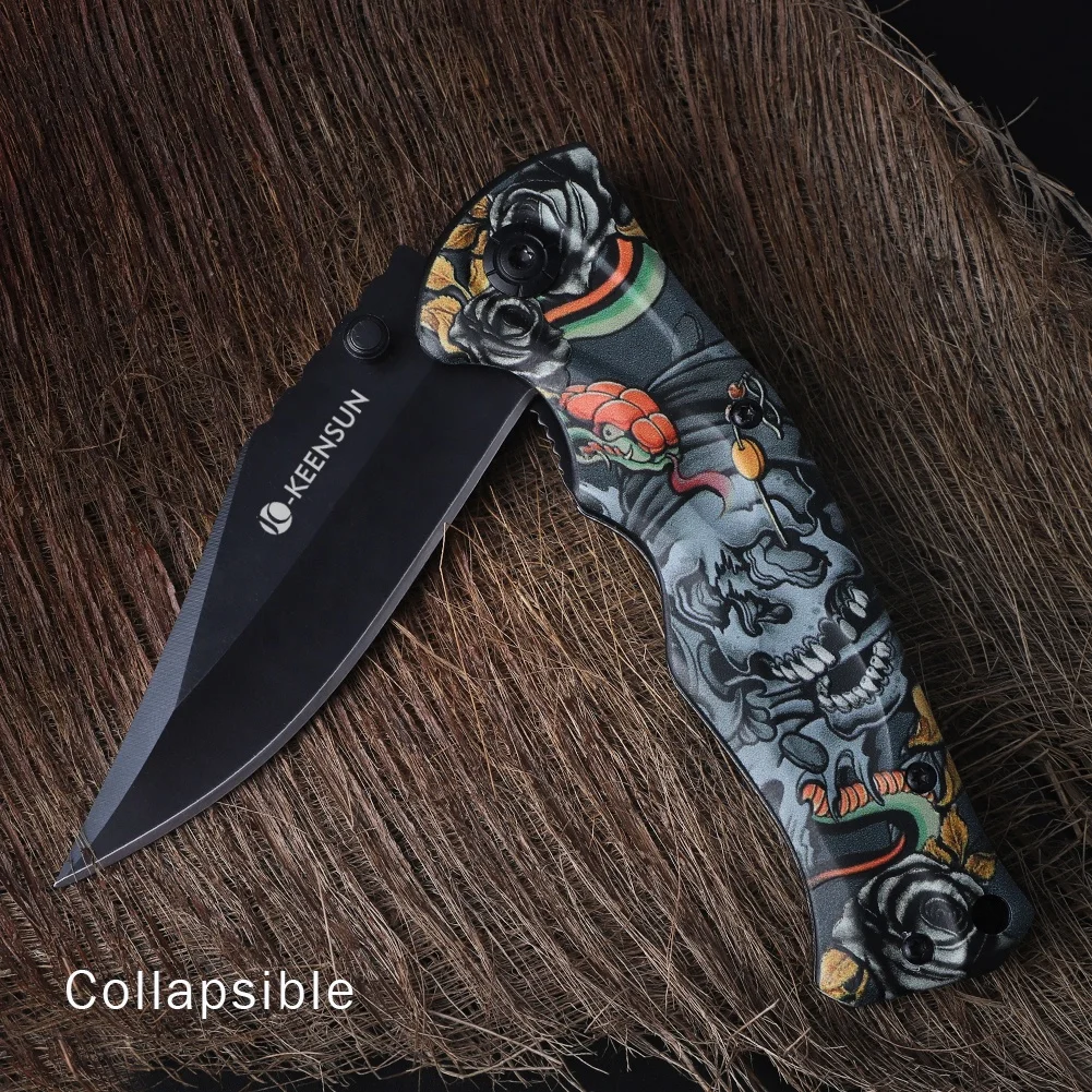 high quality collected folding tactical pocket hunting sharp outdoor knife 3d embos