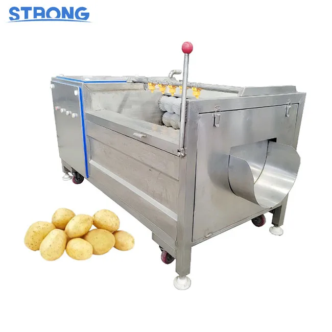 Automatic Potato Washing and Peeling Machine Fruit and Vegetable Cleaning Equipment Restaurant Use Potato Peeling Machine