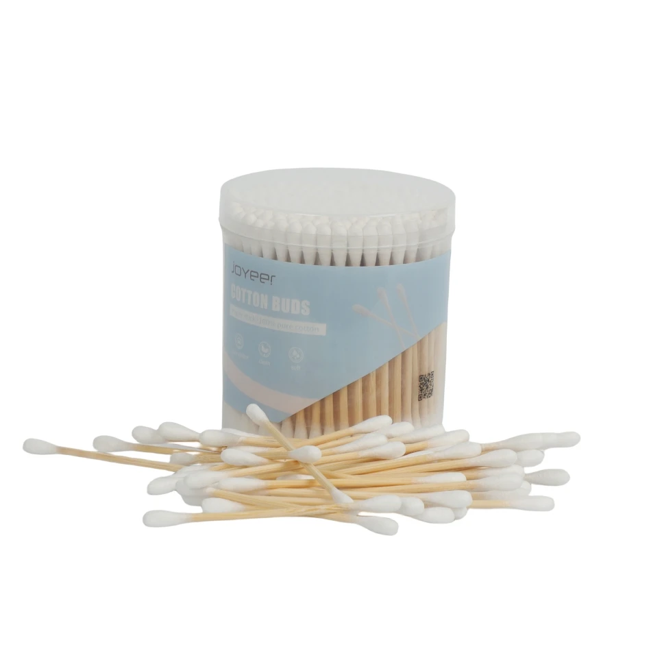 200PCS Wholesale Factory Direct Sale Ear Clean Swabs Eco Bamboo Wooden Stick Cotton Buds