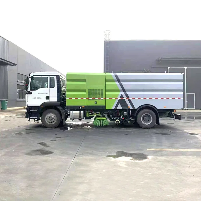 Sinotruk Sitrak 4x2 High Pressure Road Sweeper Truck 7CBM High Pressure Vaccuum Pump Street Washing Cleaning Truck for Airport