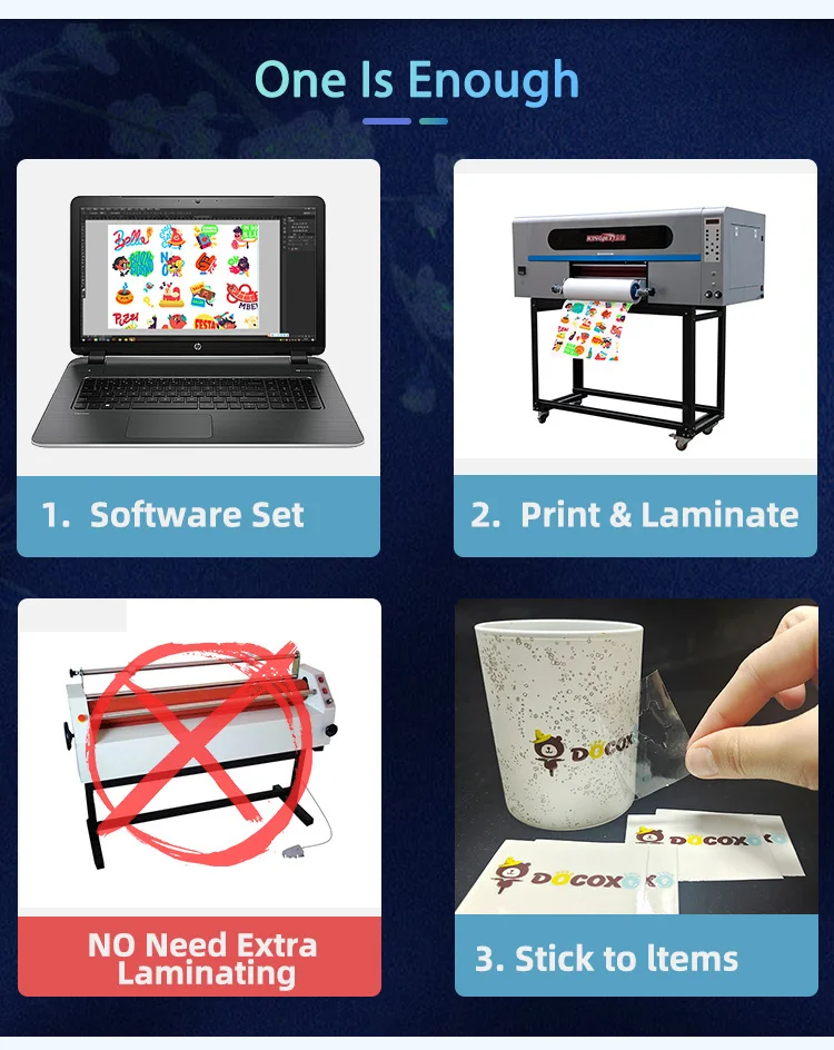 30cm UV DTF Printer All in one Printing and Crystal Sticker Transfers Sticker A4 Impresora  A3 UV DTF Printer With Laminator