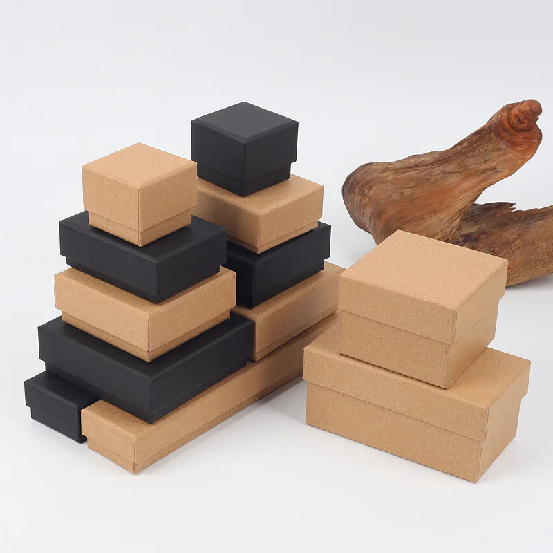 
Custom Logo Small Gift Cardboard Ring Bracelet Necklace Jewelry Packaging Box 