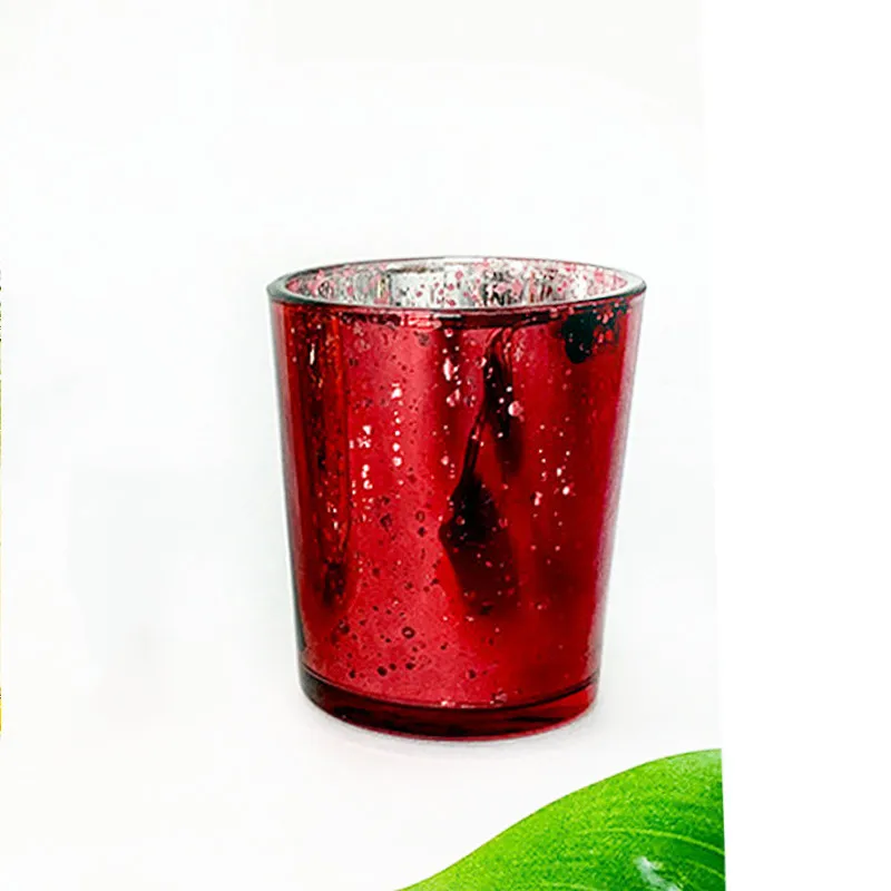 Christmas electroplated silver spray color candle jars creative starry sky candles wax cup for candle making