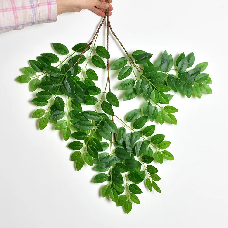Wholesale high quality leaves artificial High quality real touch artificial leaves greenery plants laurel leaves