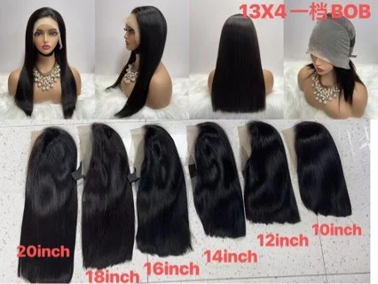 CLEMENTINE Hair Wig 100%Virgin Cuticle Aligned Human Hair Wigs 14inch Bob 150% Natural Black Front Lace Wigs For Black Women