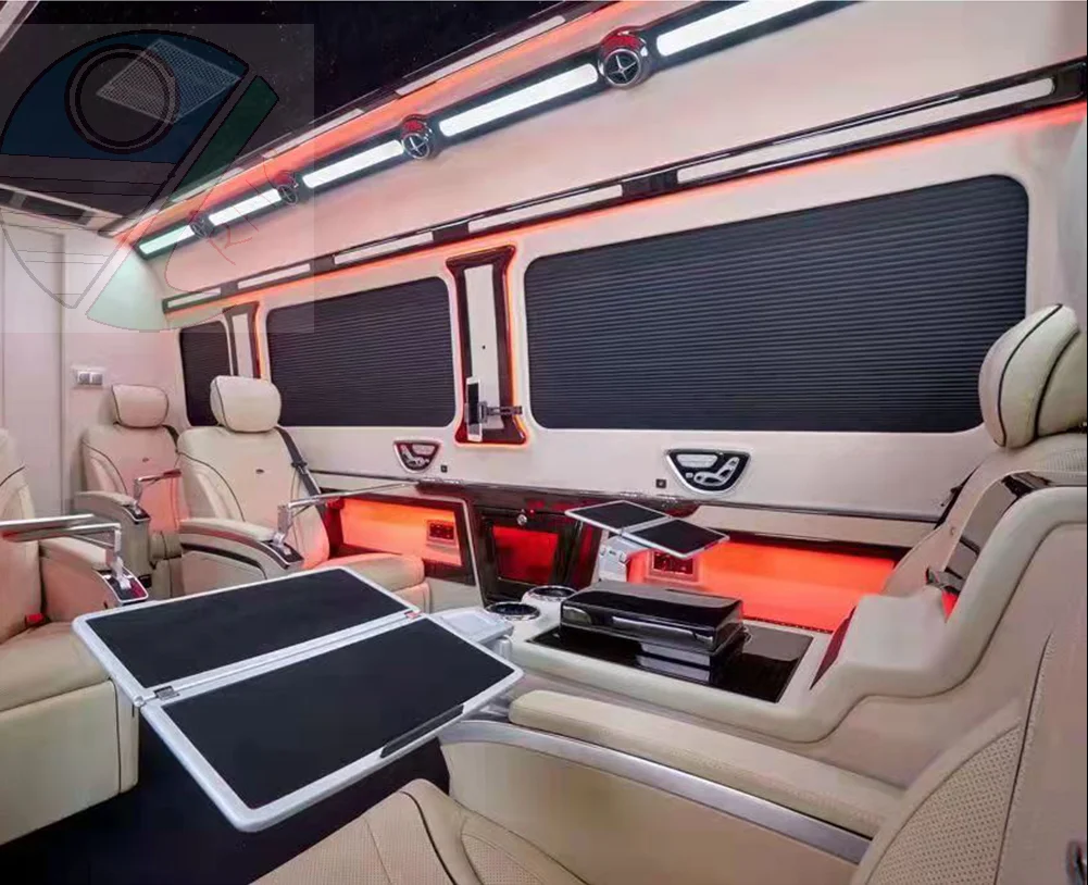 Luxury Single customized electric car seat with small table for Sprinter  car partition