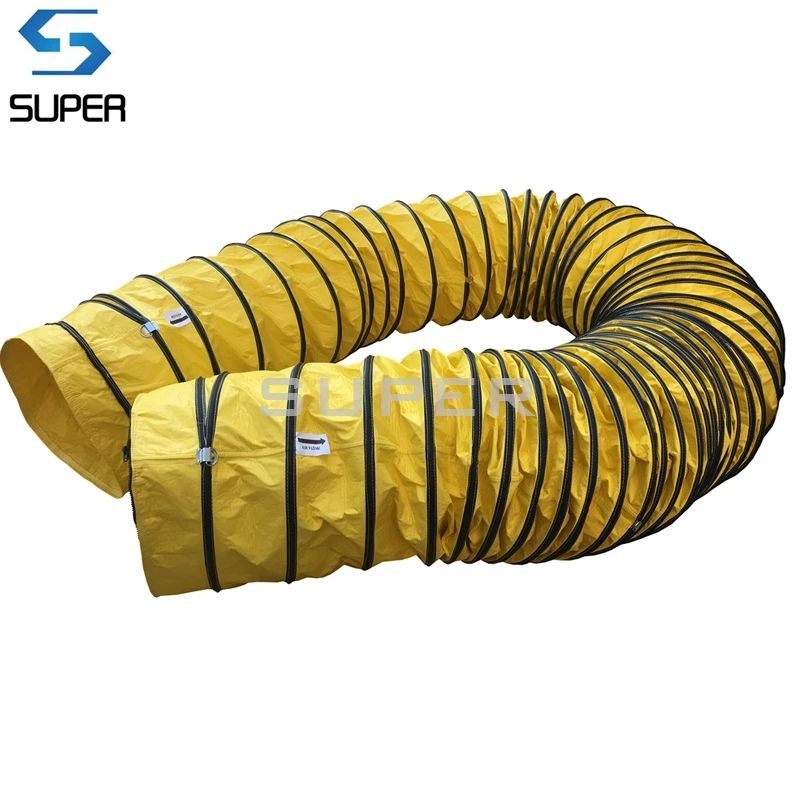 Три слоя тепловой кондиционер изолированный гибкий воздуховод стальной проволоки