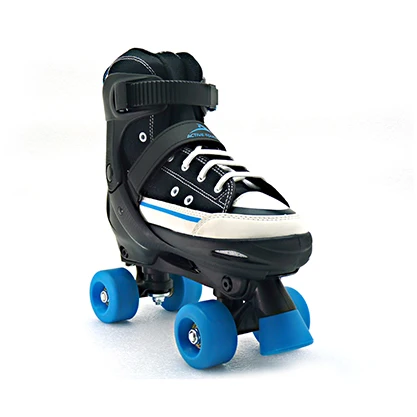  HS-Q001 New High Quality Professional Canvas Four 4 Roller Blade Wheels Inline skate Shoes Quad