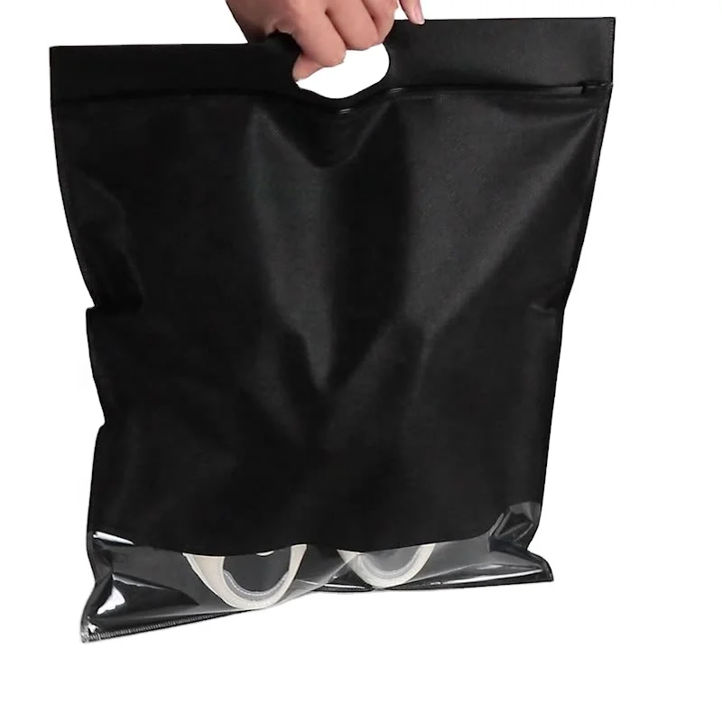 Non-woven zipper bag wholesale dust shoes clothes storage bag spot shoe washing shop with packaging bags printed logo