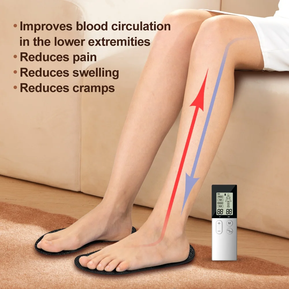 New Combination EMS &TENS Foot Massager Promote Blood Circulation Tens Pain Relief EMS Leg Massage Slipper
