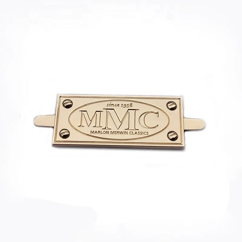 Debossed Logo Gold Plate Good Quality Favorable Factory Price Metal Plate