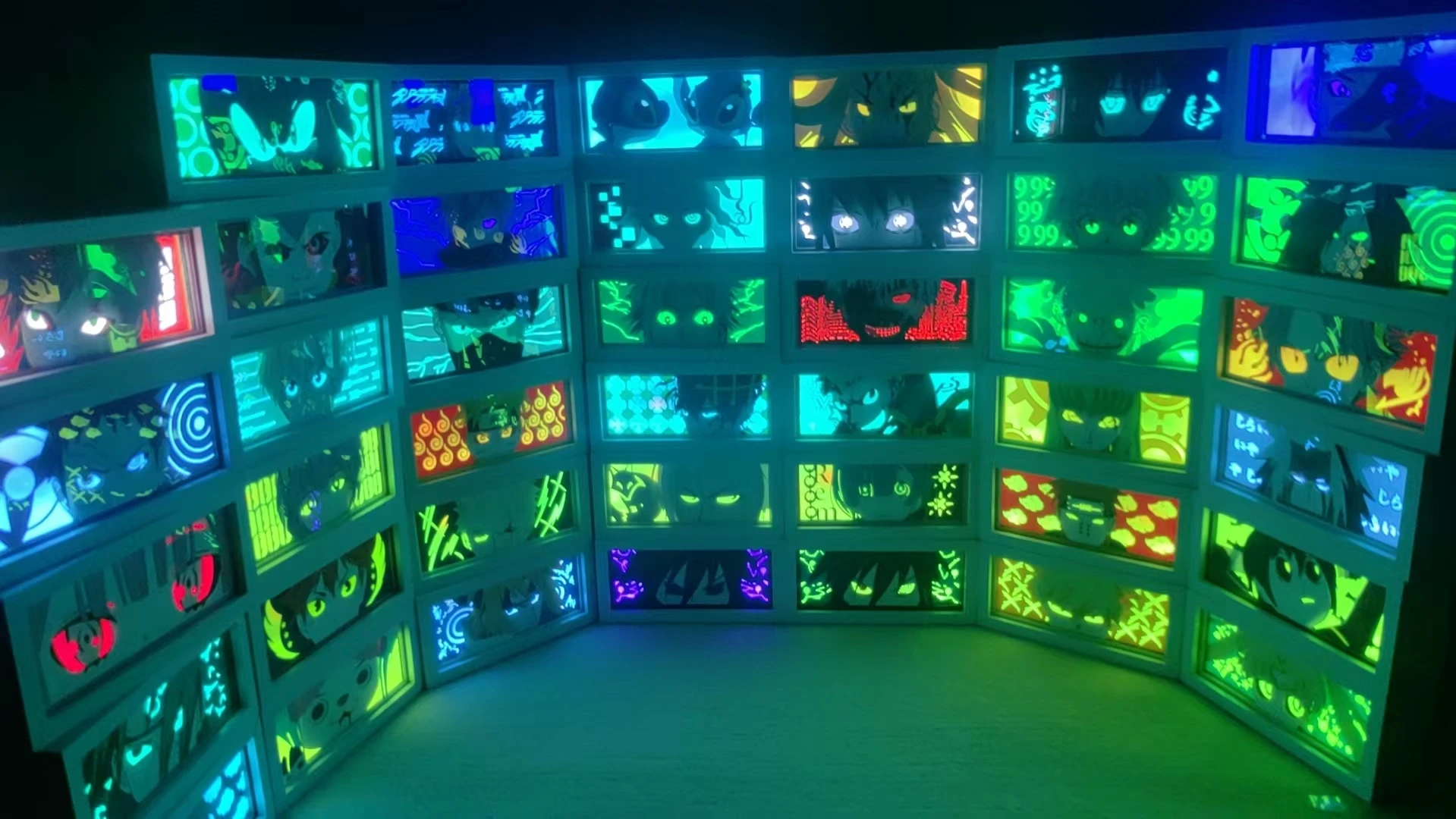 61 Designs Mixed Anime Kakakshi Ram Movie poster light box Cartoon Paper Carving lamp Bedside Night Lights Gift for Anime Fans