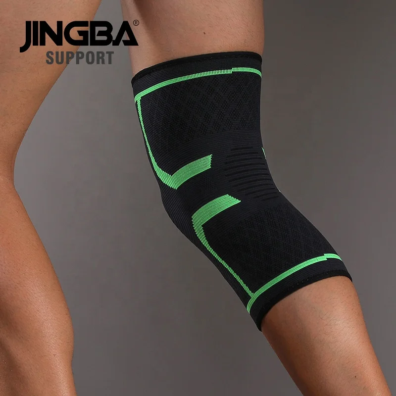 JINGBA OEM/ODM Sports Volleyball Basketball Knee Brace Knee Support Running Knee Pad Compression Protection